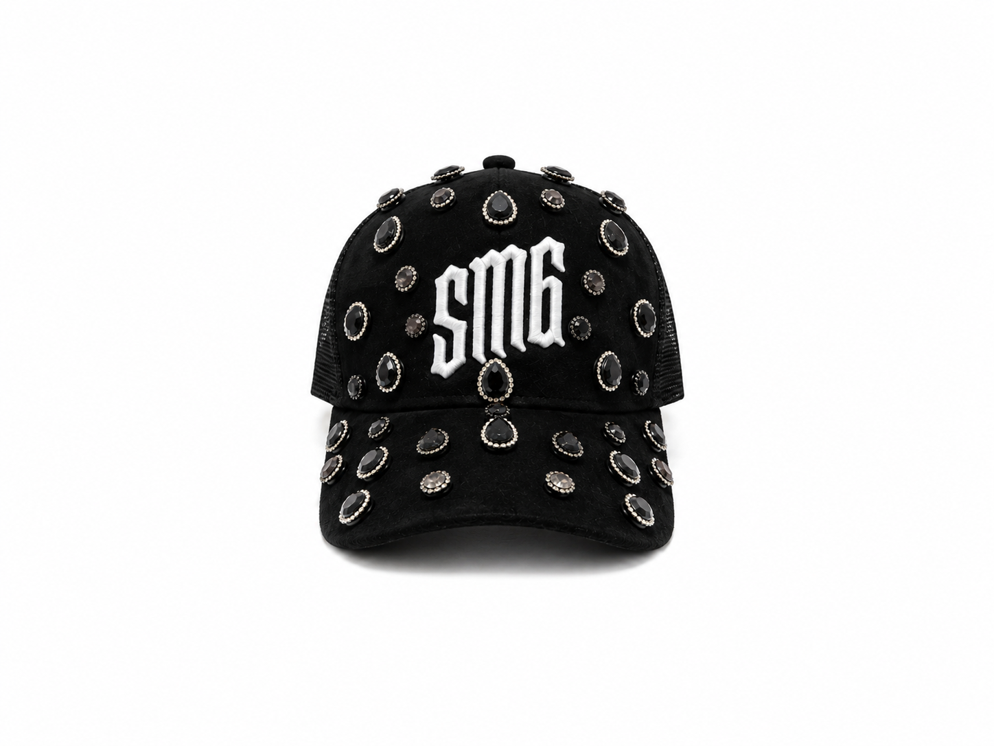 BLACK RHINESTONE CAP