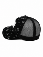 BLACK RHINESTONE CAP